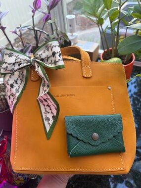 Portland Leather Turmeric Mini Tote Bundle 🧡💛💚